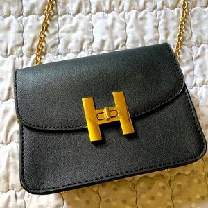 Black square crossbody bag